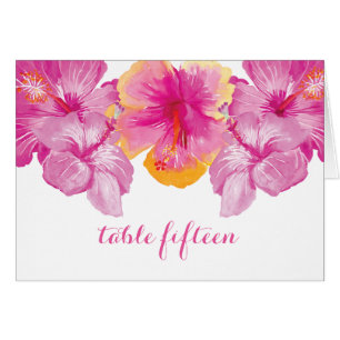 Carte de numéro de tableau florale de l'Hibiscus b