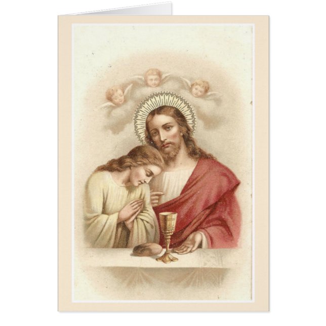 Carte de offre de masse catholique de Jésus St (Devant)