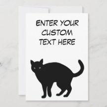 Carte de page unique pour chat noir