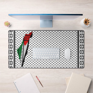 Carte de Palestine avec drapeau et Motif Keffiyeg