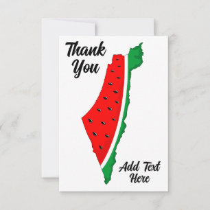 Carte de Palestine Watermelon Symbole de la libert