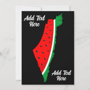 Carte de Palestine Watermelon Symbole de la libert