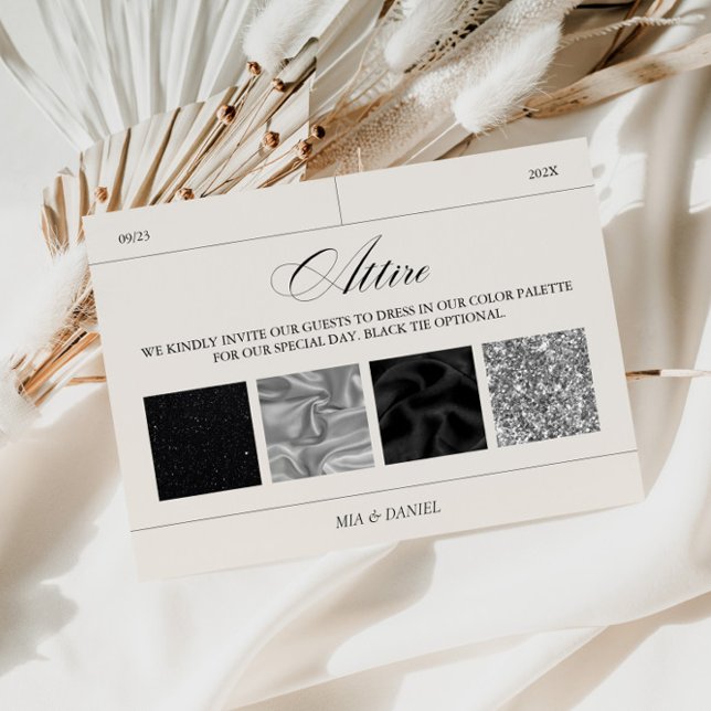 Carte de palette de couleurs mariage Attirant noir (Créateur téléchargé)