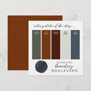 Carte de palette de couleurs Russe d'automne