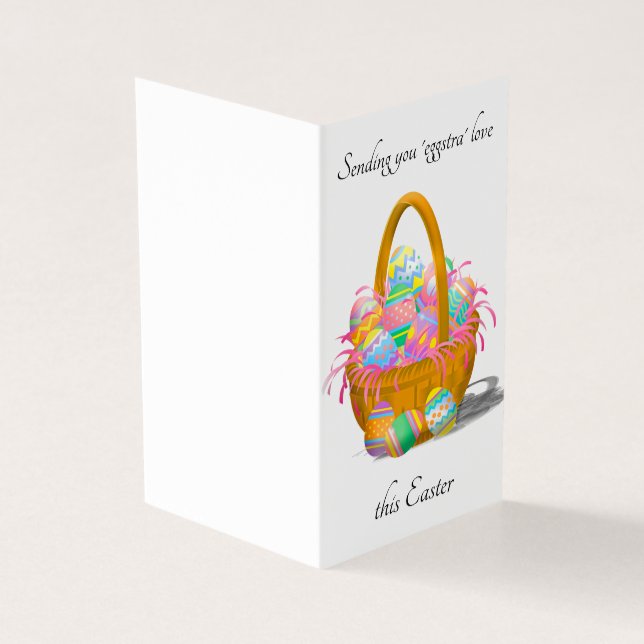 Carte de panier à oeufs de Pâques personnalisable (Outside)