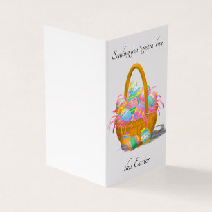Carte de panier à oeufs de Pâques sur mesure