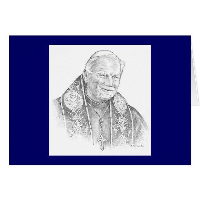 Carte de "Pape Jean Paul II" de Paul McGehee (Devant Horizontal)