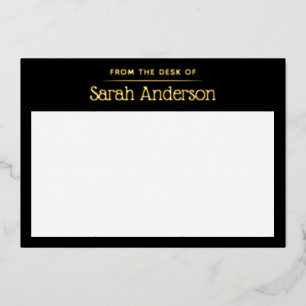 Carte de papeterie de nom personnalisé en papier n