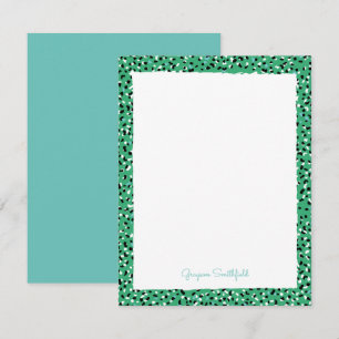 Carte de papeterie personnelle Empreinte de léopar