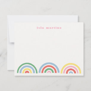 Carte de papeterie pour enfants Rainbows Stamped -