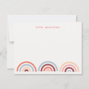 Carte de papeterie Rainbows Stamped - Maroon