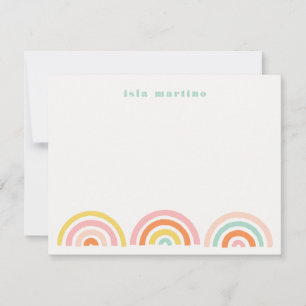Carte de papeterie Rainbows Stamped - Tangerine