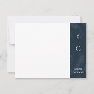 Carte de papier à lettres Bande Marbrée - Bleu