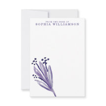 Carte de papier à lettres couleur d'eau pourpre