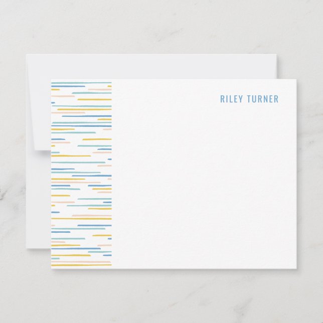 Carte de papier à lettres Horizon Lines - Cornflow (Devant)