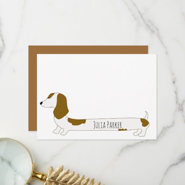 Carte de papier à lettres personnalisée (Devant/Arrière en situation)