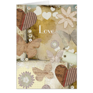 Carte de papier d'amour