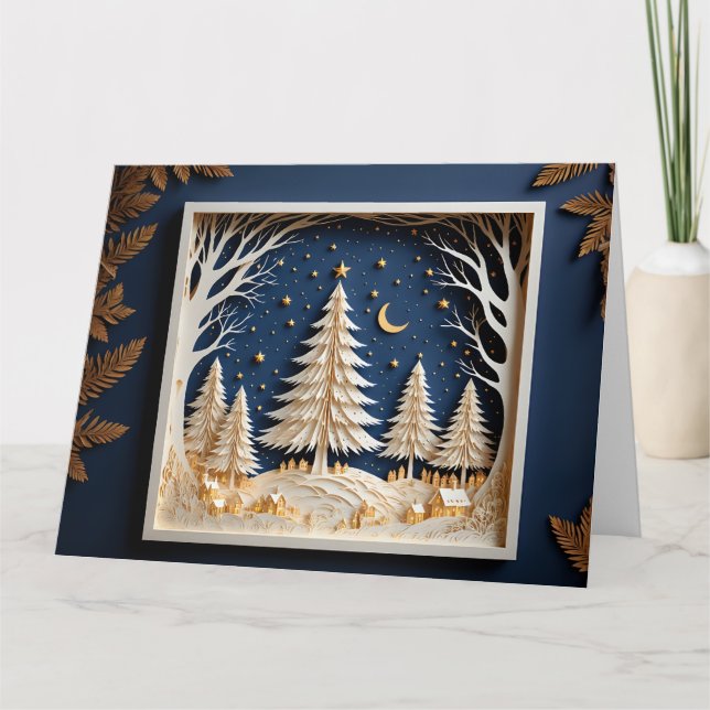 Carte de papier de Noël (Devant)