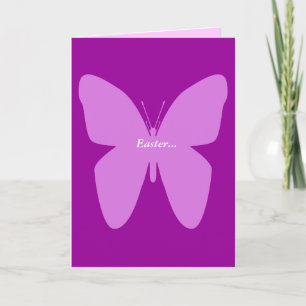 Carte de Pâques au papillon lavande