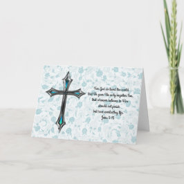 Carte de Pâques avec verset biblique de style vint