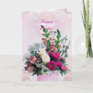Carte de Pâques Bouquet Fleurs