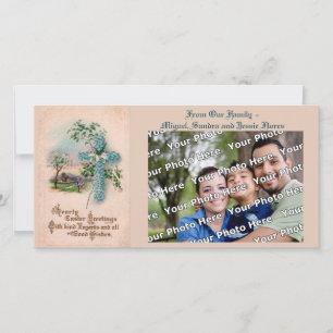 Carte de Pâques chrétienne Croix de Ne m'oubliez