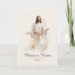 Carte de Pâques chrétienne Il est ressuscité Bénéd