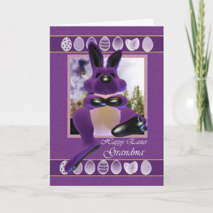 Carte de Pâques de grand-maman, avec le lapin de