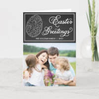 Carte de Pâques de tableau de bord de la typograph