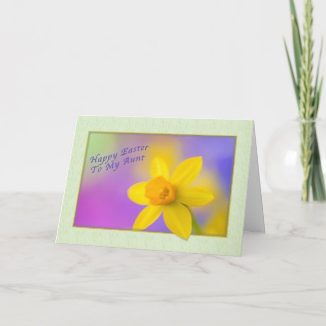 Carte de Pâques de tante avec la jonquille (Devant)