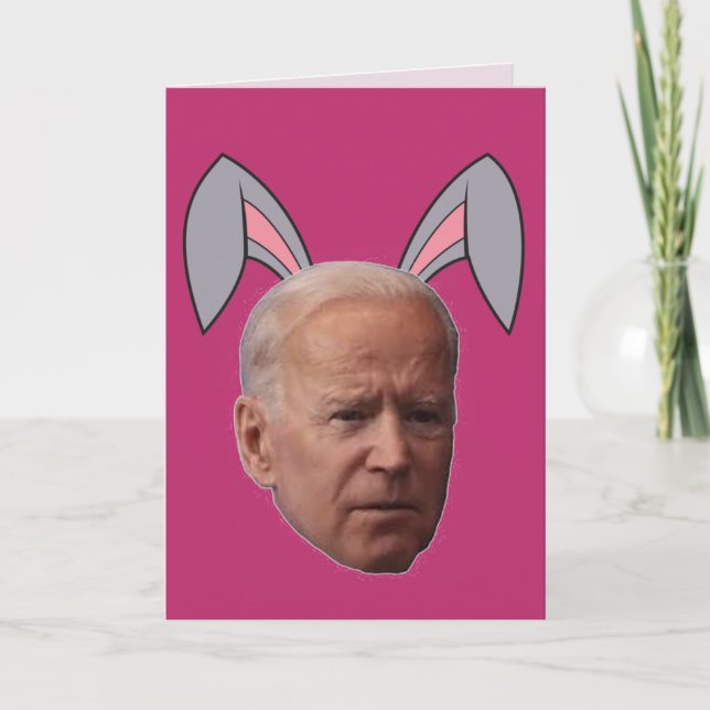 CARTE DE PÂQUES DRÔLE DE JOE BIDEN (Devant)