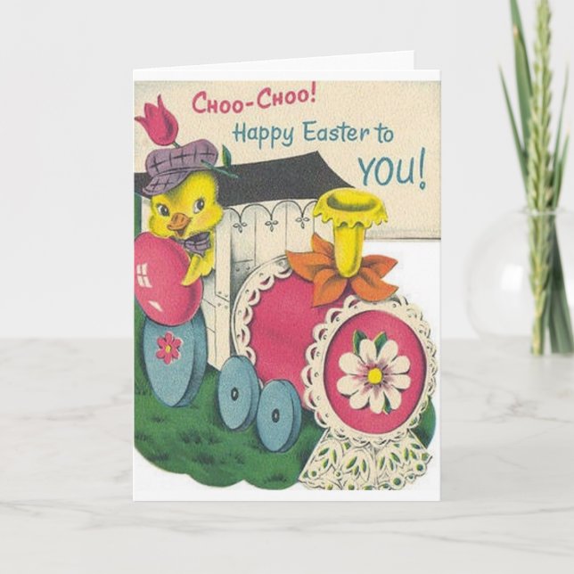 Carte de Pâques du train de Pâques (Devant)