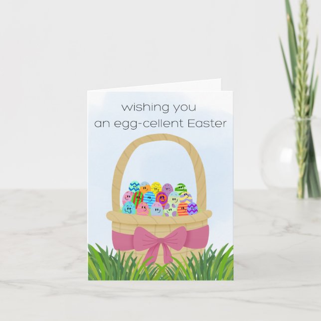 Carte de Pâques Egg-cellente (Devant)