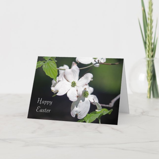 Carte de Pâques en fleurs de bois de Dogwood (Devant)