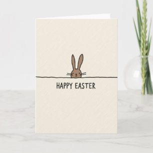 Carte de Pâques en papier kraft lapin