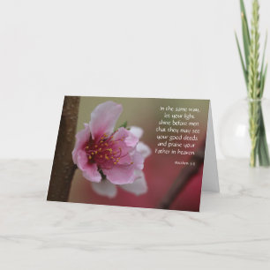 Carte de Pâques florale avec verse biblique (Matth