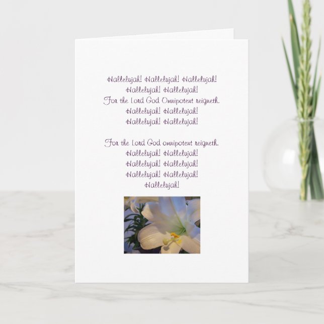 Carte de Pâques Hallelujah Chorus (Devant)