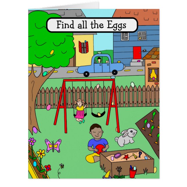 Carte de Pâques Jumbo pour enfants (Devant)