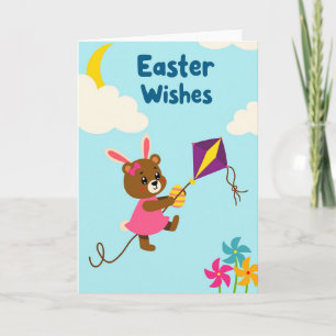 Carte de Pâques Lapin de Printemps