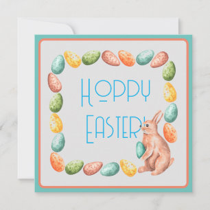 Carte de Pâques - Oeufs de lapin - Mignonne - Pâqu