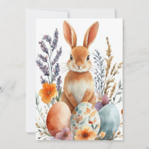 Carte de Pâques personnalisée avec lapin de Pâques