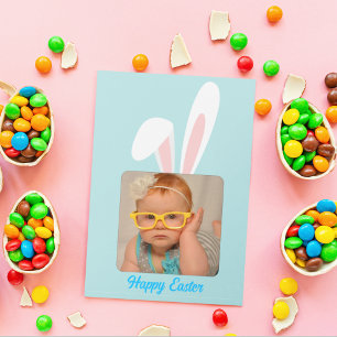 Carte de Pâques personnalisée avec photo de lapin 