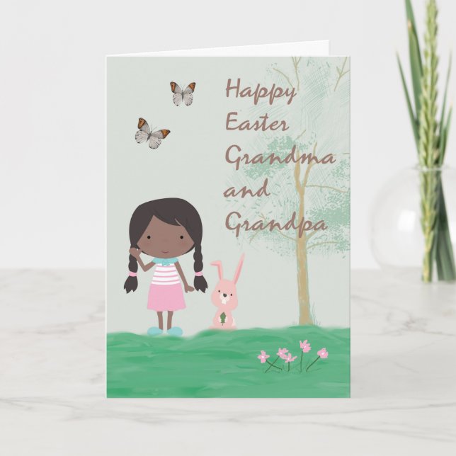 Carte de Pâques pour grand-mère et grand-père de B (Devant)