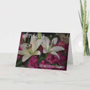 Carte de Pâques pour la filleule et la famille