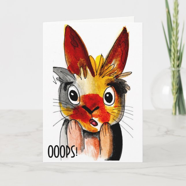 Carte de Pâques tardive - OUPS ! (Devant)