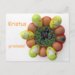 Carte de Pâques Texte lituanien Kristus Prisikele
