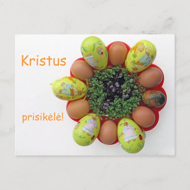 Carte de Pâques Texte lituanien Kristus Prisikele (Devant)