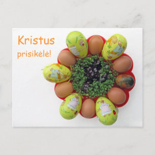 Carte de Pâques Texte lituanien Kristus Prisikele