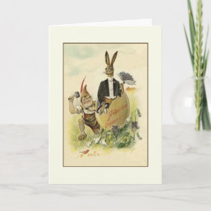 Carte de Pâques vintage allemande Fröhliche Ostern