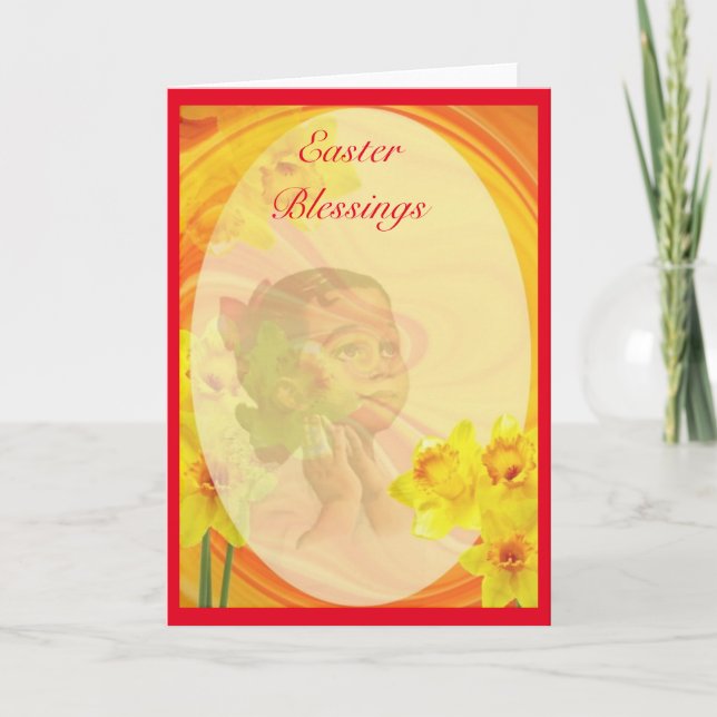 Carte de Pâques vintage d'Afro-américain (Devant)